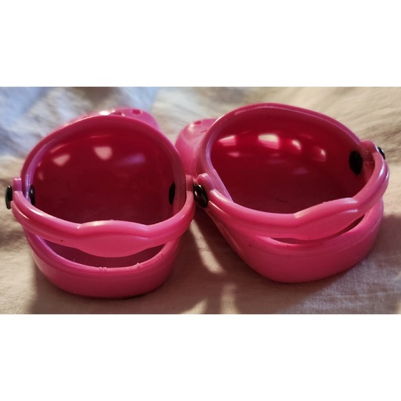 Doll‎ Clothes 18" Shoes Clogs Polliwog Sandals Pink Fits American Girl Dolls - Picture 6 of 7